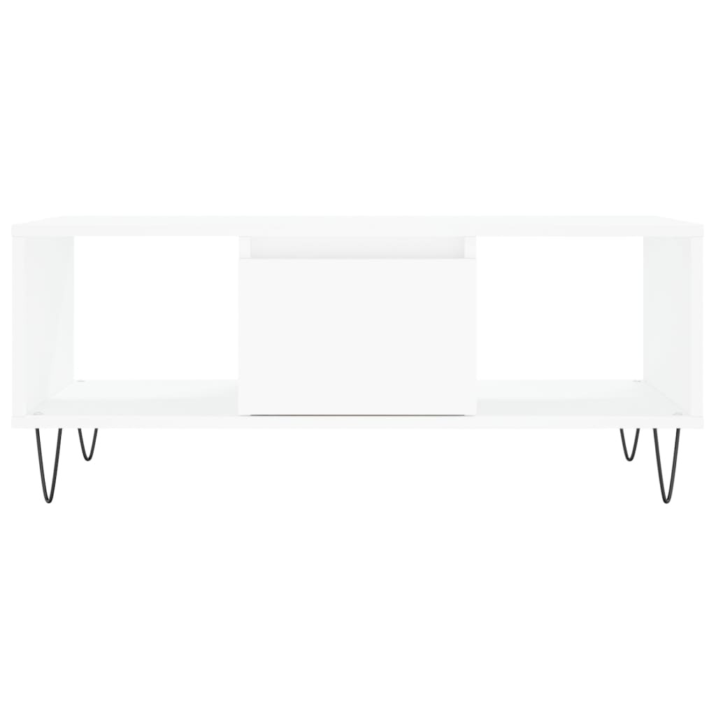 VidaXL Salontafel 90x50x36,5 cm bewerkt hout wit