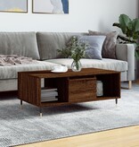 VidaXL Salontafel 90x50x36,5 cm bewerkt hout bruineikenkleurig