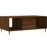 VidaXL Salontafel 90x50x36,5 cm bewerkt hout bruineikenkleurig