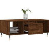VidaXL Salontafel 90x50x36,5 cm bewerkt hout bruineikenkleurig