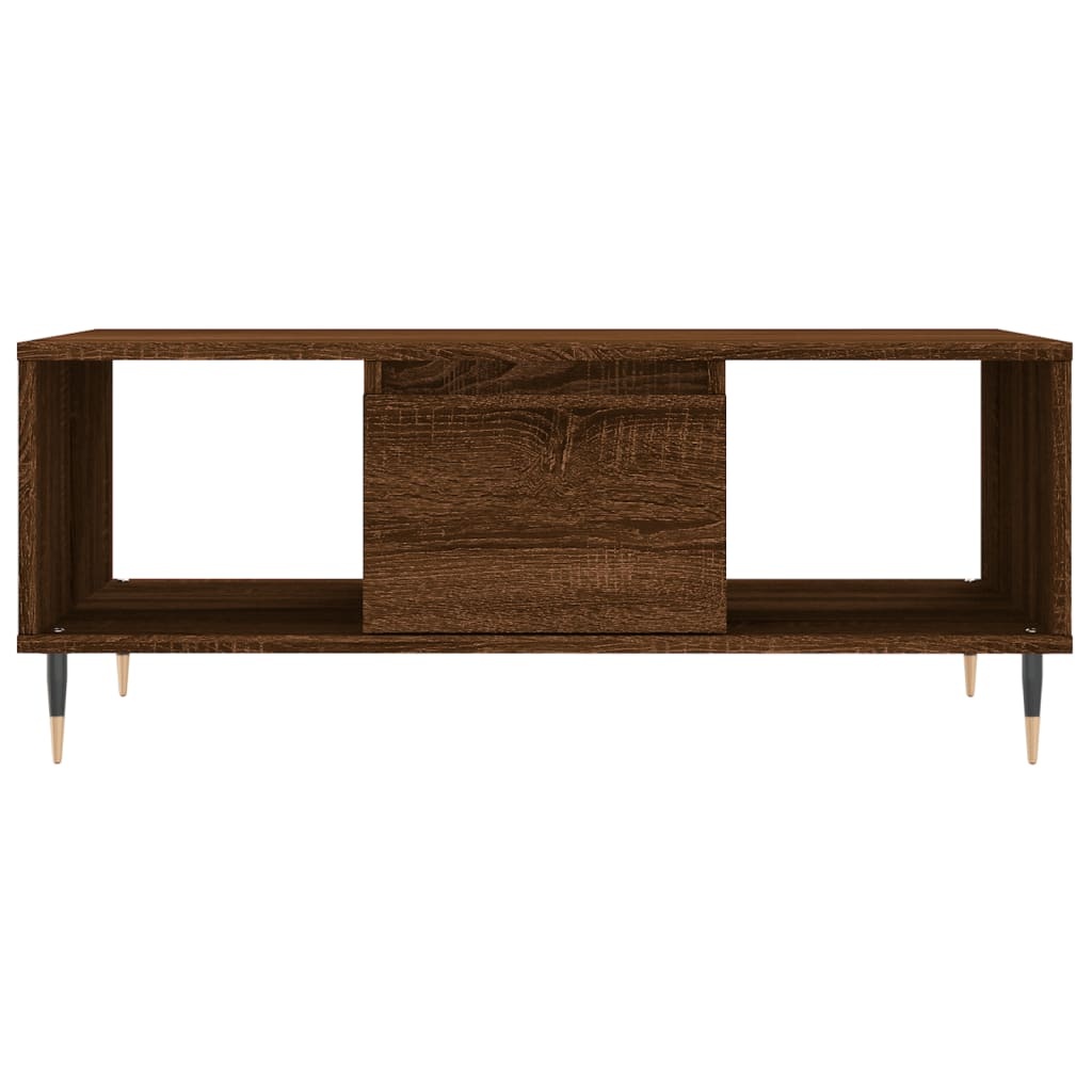 VidaXL Salontafel 90x50x36,5 cm bewerkt hout bruineikenkleurig