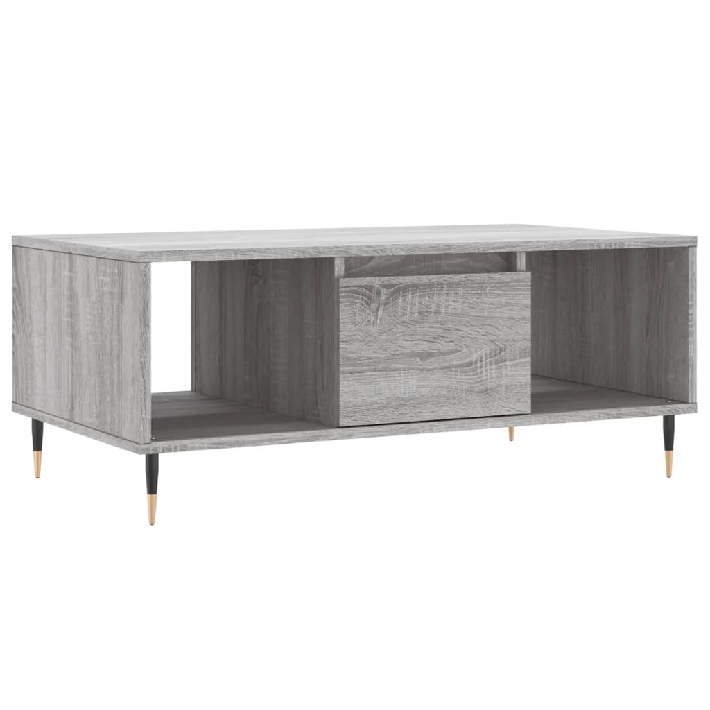 VidaXL Salontafel 90x50x36,5 cm bewerkt hout grijs sonoma