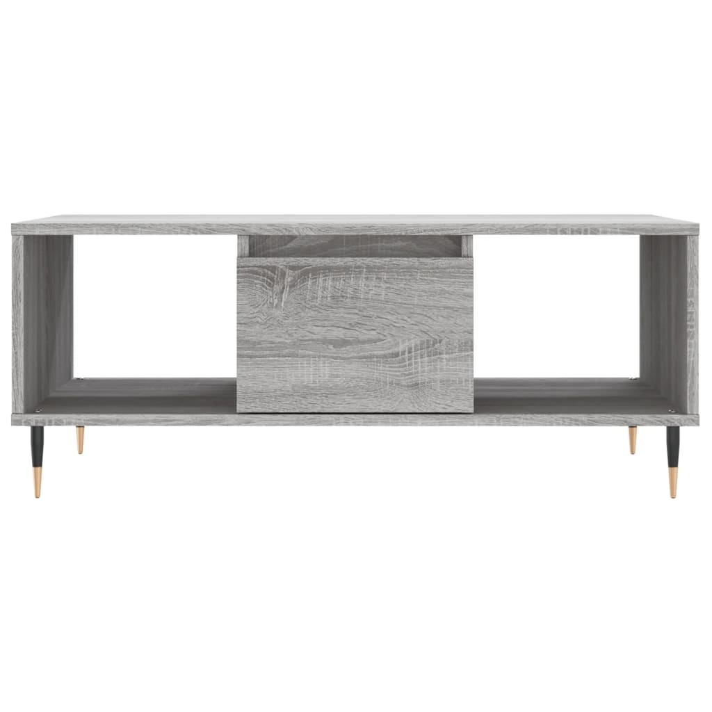 VidaXL Salontafel 90x50x36,5 cm bewerkt hout grijs sonoma