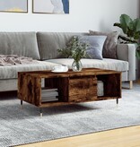 VidaXL Salontafel 90x50x36,5 cm bewerkt hout gerookt eikenkleurig