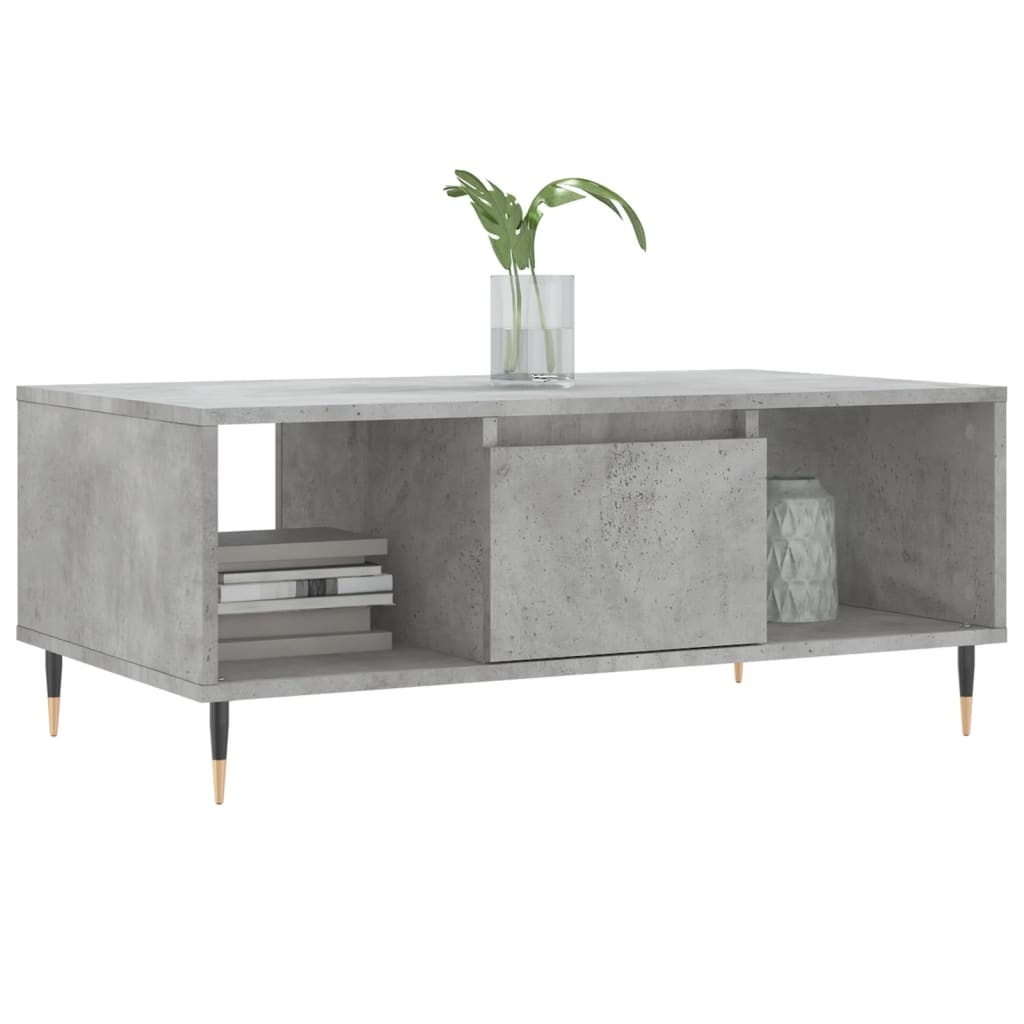 VidaXL Salontafel 90x50x36,5 cm bewerkt hout betongrijs