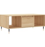 VidaXL Salontafel 90x50x36,5 cm bewerkt hout sonoma eikenkleurig