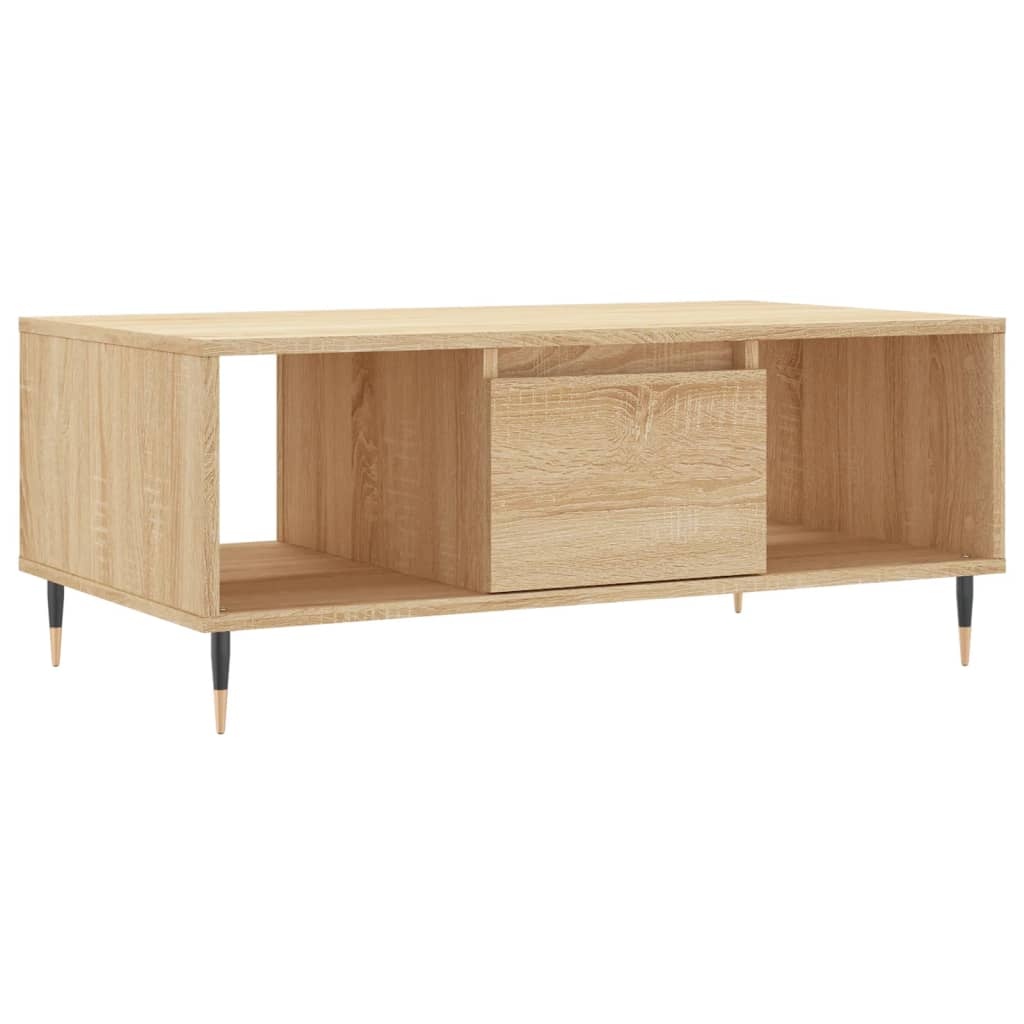 VidaXL Salontafel 90x50x36,5 cm bewerkt hout sonoma eikenkleurig