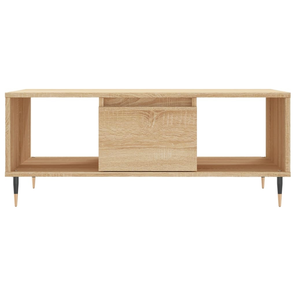 VidaXL Salontafel 90x50x36,5 cm bewerkt hout sonoma eikenkleurig