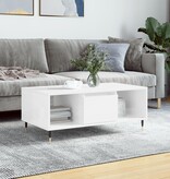 VidaXL Salontafel 90x50x36,5 cm bewerkt hout hoogglans wit