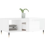 VidaXL Salontafel 90x50x36,5 cm bewerkt hout hoogglans wit