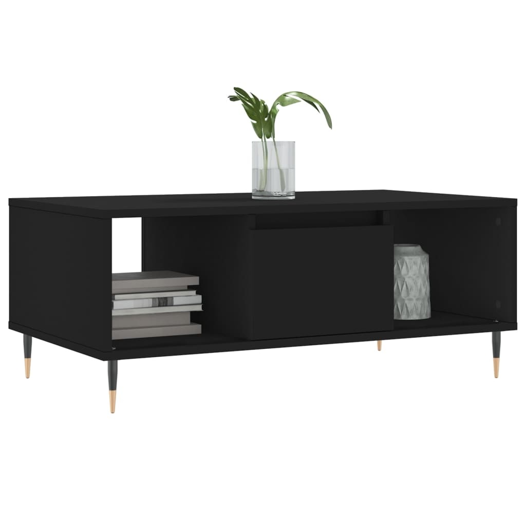 VidaXL Salontafel 90x50x36,5 cm bewerkt hout zwart