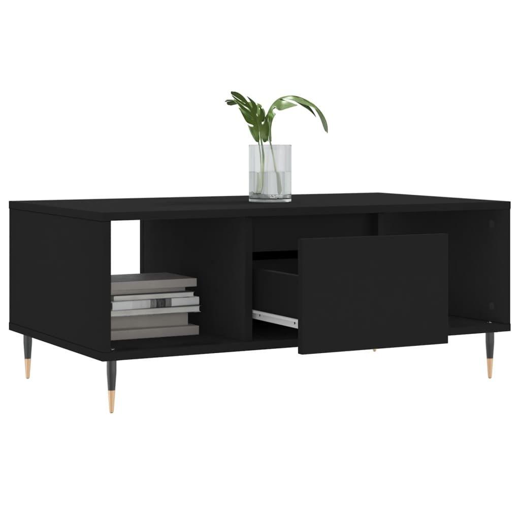 VidaXL Salontafel 90x50x36,5 cm bewerkt hout zwart