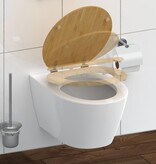 vidaXL Toiletbril met soft-close NATURAL BAMBOO