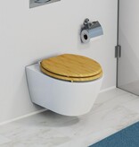vidaXL Toiletbril met soft-close NATURAL BAMBOO