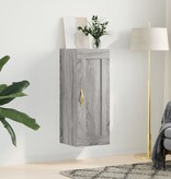 VidaXL Wandkast 34,5x34x90 cm bewerkt hout grijs sonoma eikenkleurig