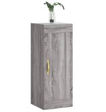 VidaXL Wandkast 34,5x34x90 cm bewerkt hout grijs sonoma eikenkleurig