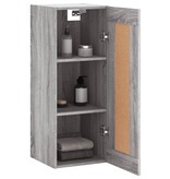 VidaXL Wandkast 34,5x34x90 cm bewerkt hout grijs sonoma eikenkleurig