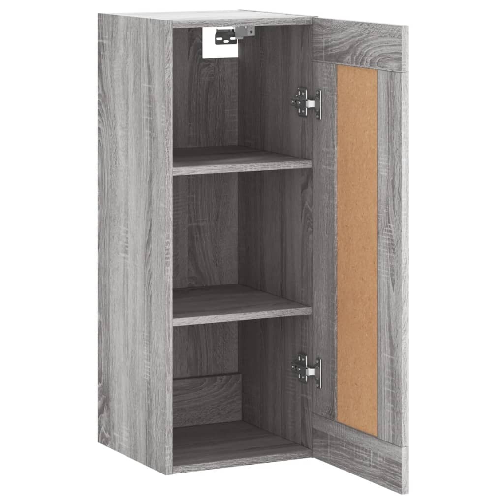 VidaXL Wandkast 34,5x34x90 cm bewerkt hout grijs sonoma eikenkleurig