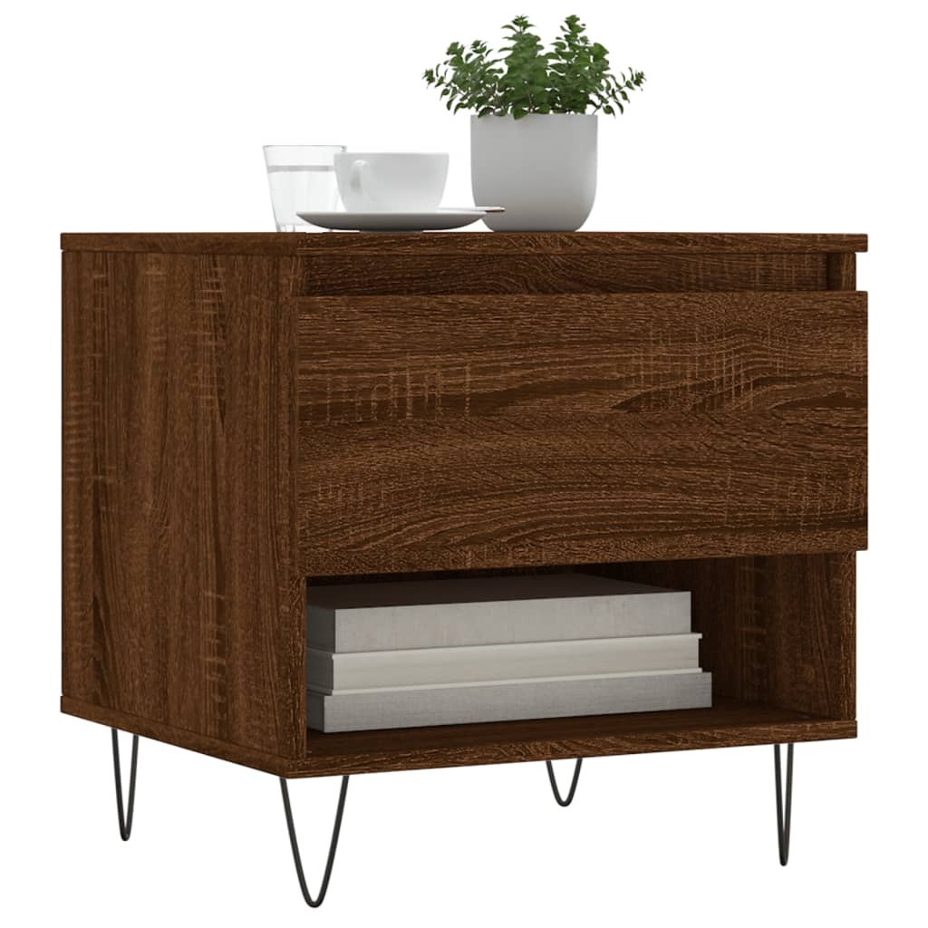 VidaXL Salontafel 50x46x50 cm bewerkt hout bruineikenkleurig