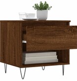 VidaXL Salontafel 50x46x50 cm bewerkt hout bruineikenkleurig