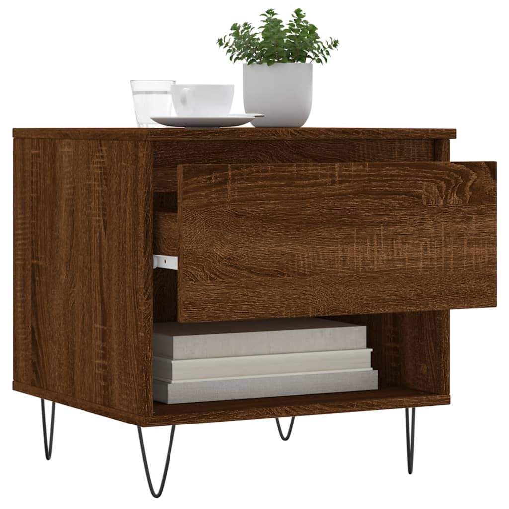 VidaXL Salontafel 50x46x50 cm bewerkt hout bruineikenkleurig