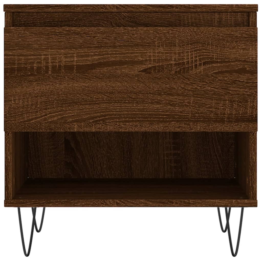 VidaXL Salontafel 50x46x50 cm bewerkt hout bruineikenkleurig