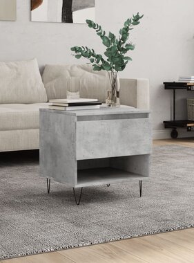 VidaXL Salontafel 50x46x50 cm bewerkt hout betongrijs