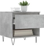 VidaXL Salontafel 50x46x50 cm bewerkt hout betongrijs