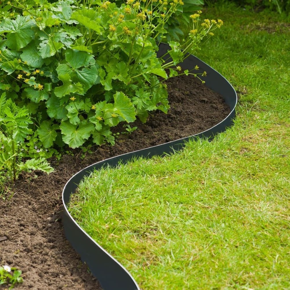 VidaXL Borderrand 0,075x10 m 3 mm zwart