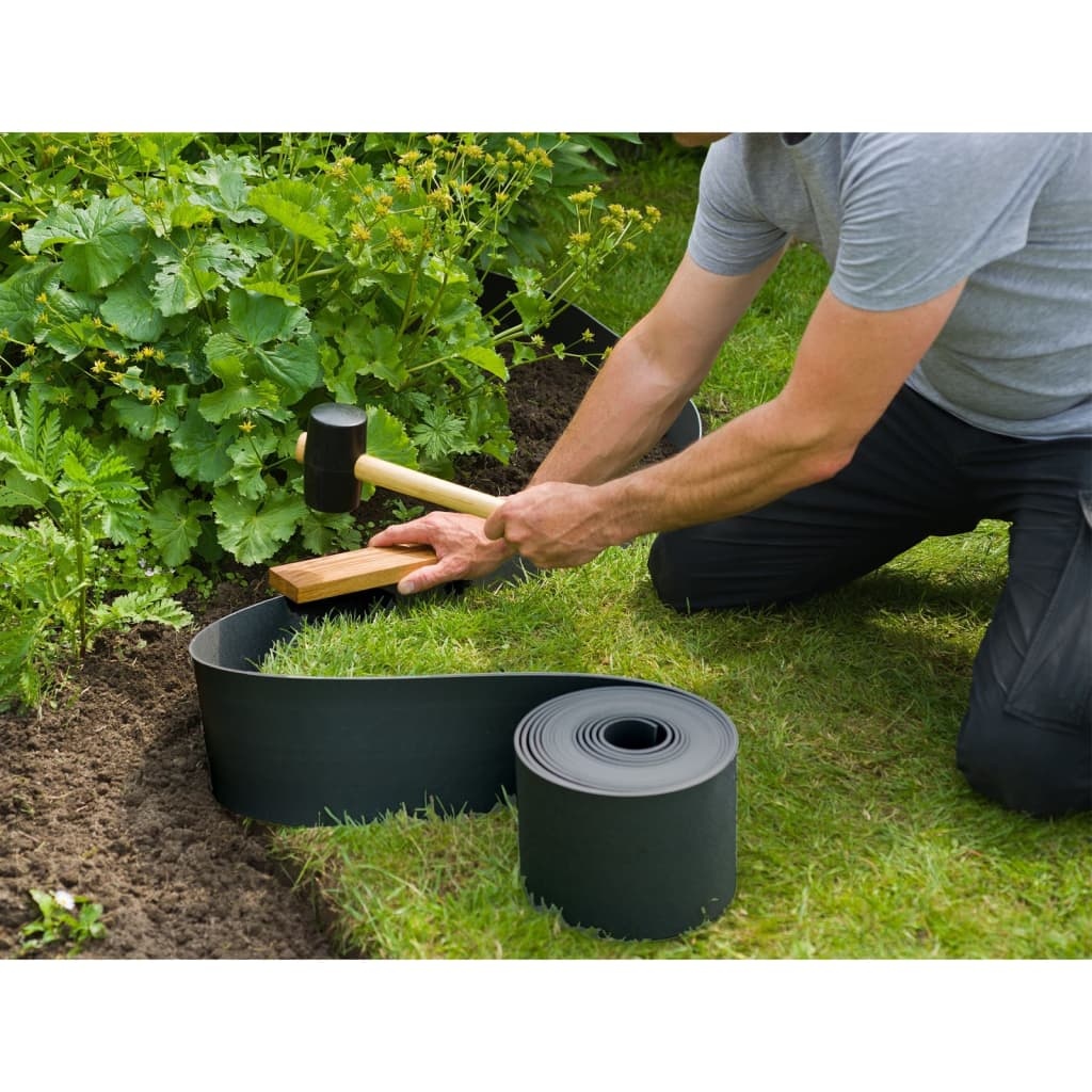 VidaXL Borderrand 0,075x10 m 3 mm zwart