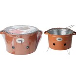 vidaXL Barbecue emmer met 2 handvatten 34,5 cm matoranje