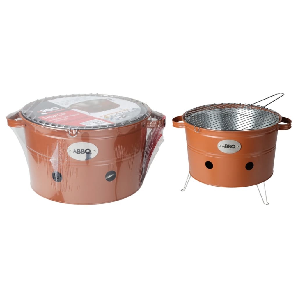 vidaXL Barbecue emmer met 2 handvatten 34,5 cm matoranje