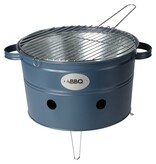 vidaXL Barbecue emmer met 2 handvatten 34,5 cm mat donkerblauw