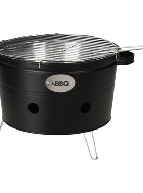 vidaXL Barbecue emmer met 2 handvatten 34,5 cm matzwart