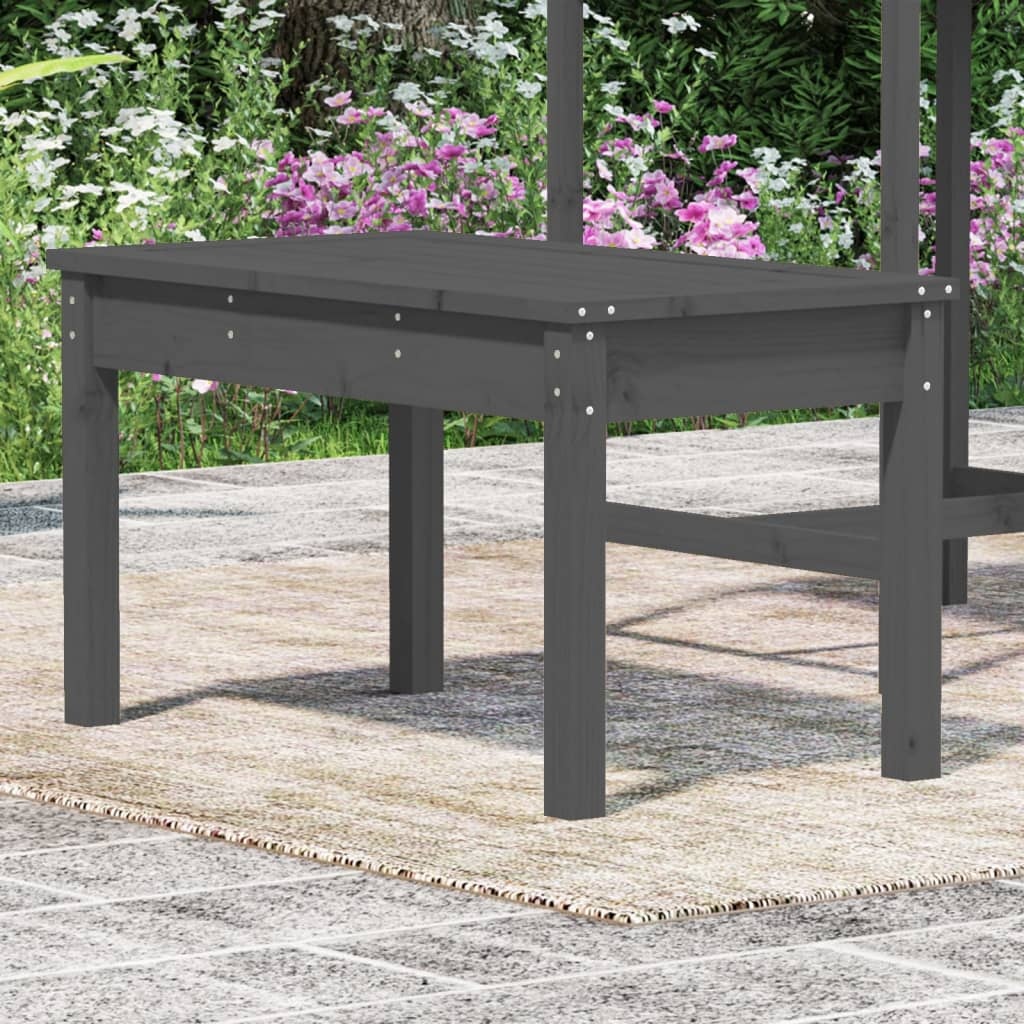 VidaXL Tuinbank 80x44x45 cm massief grenenhout grijs
