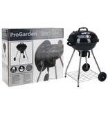 vidaXL Barbecuegrill op wielen zwart