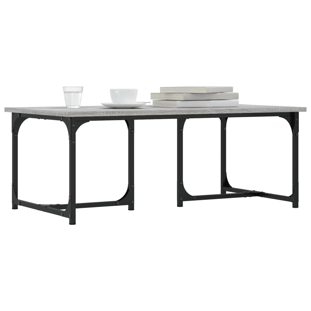VidaXL Salontafel 90x50x35 cm bewerkt hout grijs sonoma eikenkleurig