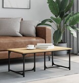 VidaXL Salontafel 90x50x35 cm bewerkt hout sonoma eikenkleurig
