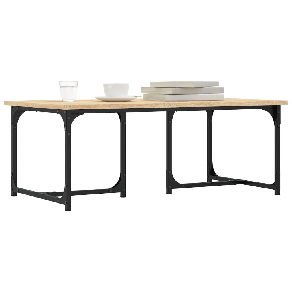 VidaXL Salontafel 90x50x35 cm bewerkt hout sonoma eikenkleurig