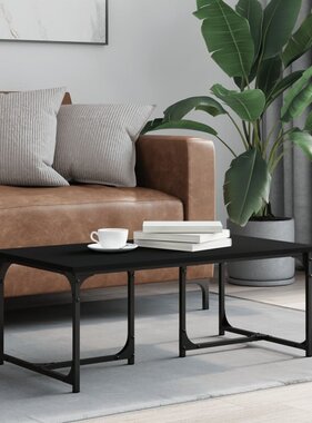 VidaXL Salontafel 90x50x35 cm bewerkt hout zwart