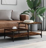 VidaXL Salontafel 100x50,5x45 cm bewerkt hout gerookt eikenkleurig