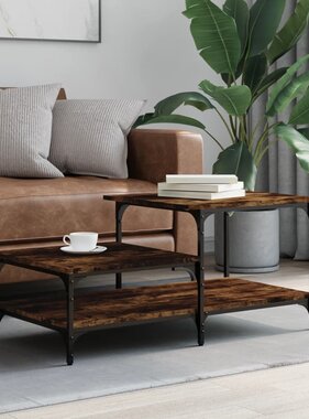 VidaXL Salontafel 100x50,5x45 cm bewerkt hout gerookt eikenkleurig