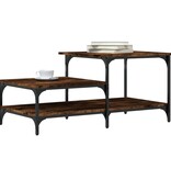 VidaXL Salontafel 100x50,5x45 cm bewerkt hout gerookt eikenkleurig