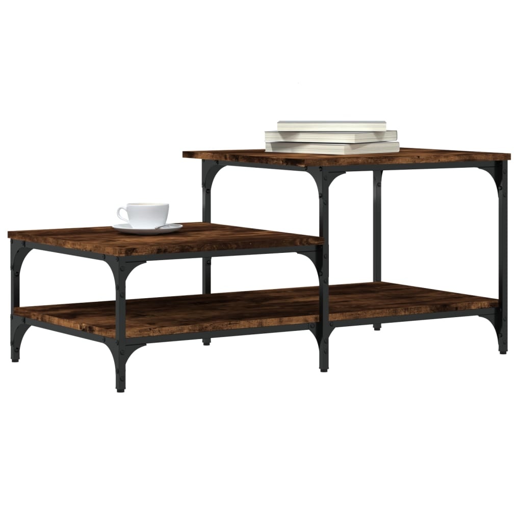 VidaXL Salontafel 100x50,5x45 cm bewerkt hout gerookt eikenkleurig