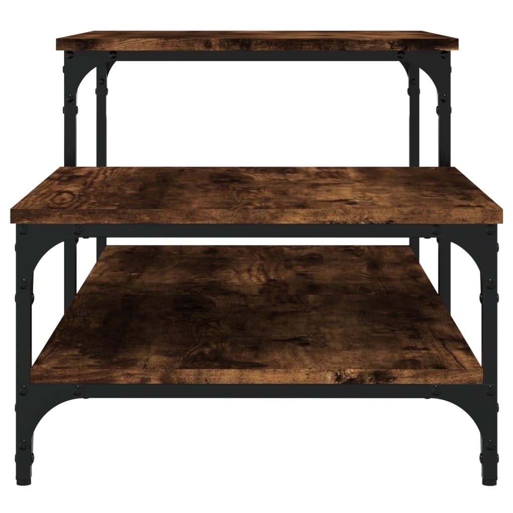 VidaXL Salontafel 100x50,5x45 cm bewerkt hout gerookt eikenkleurig
