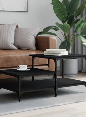 VidaXL Salontafel 100x50,5x45 cm bewerkt hout zwart