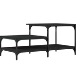 VidaXL Salontafel 100x50,5x45 cm bewerkt hout zwart