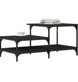 VidaXL Salontafel 100x50,5x45 cm bewerkt hout zwart