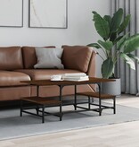 VidaXL Salontafel 100x50,5x40 cm bewerkt hout bruineikenkleurig