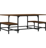 VidaXL Salontafel 100x50,5x40 cm bewerkt hout bruineikenkleurig